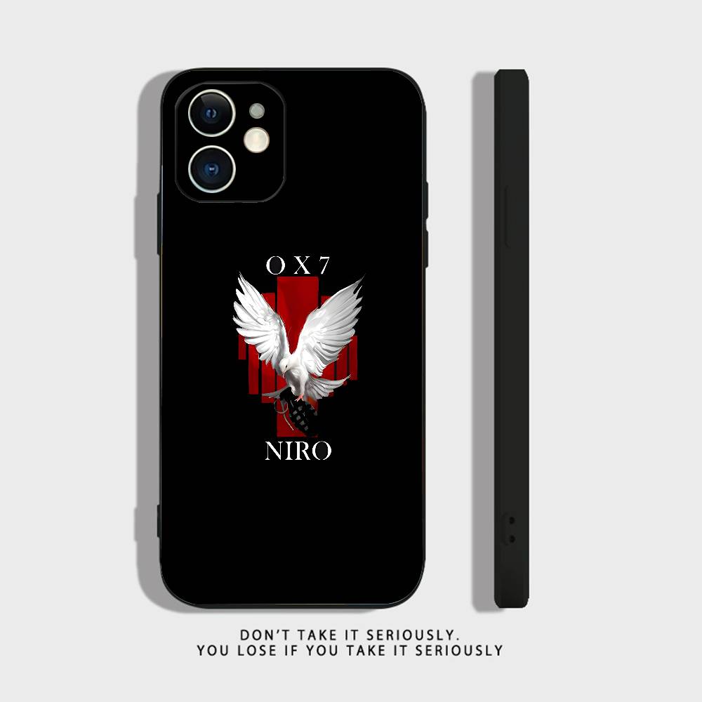 

N-NIRO OX7 Phone Case For iPhone 17,16,15,14,13,12,11,XR,Pro,XS,Max,XR,Plus,Mini Soft Silicone Black Shockproof iPhone13mini