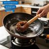 Eco-Friendly Coconut Bristle Long Handle Brush - Multi-Purpose Kitchen, Dishwashing, Pot & BBQ Cleaning Tool