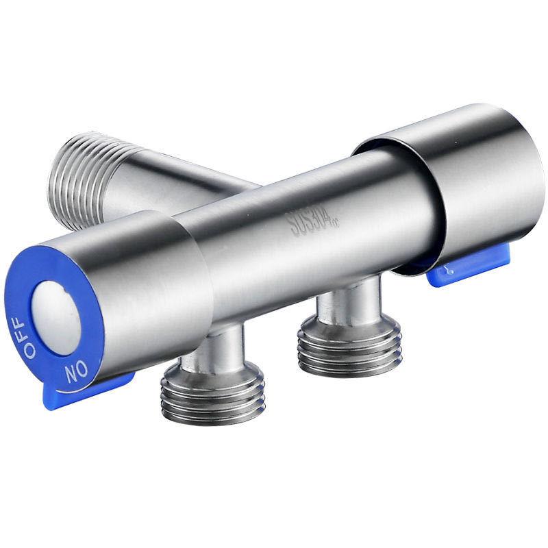 304 Stainless Steel Angle Valve Tee, Toilet, Water Heater, Extended, High Flow, 1/2 Inch, Shutoff