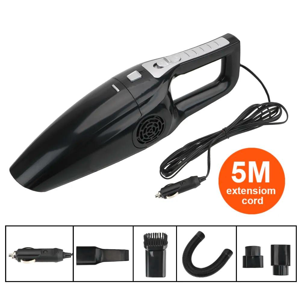 New 12V 120W Car Vacuum Cleaner Wired Handheld High Suction Wet and Dry Seat Dashboard Cleaning Car Accessories Interior