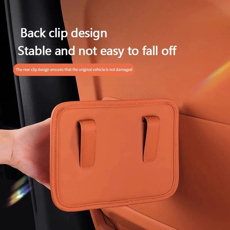 Car Door Storage Box PU Leather Auto Seat Back Hanging Trash Can Bin For Cadillac ATS BLS CT4 CT6 CTS ESCALADE STS XT5 XTS SLS