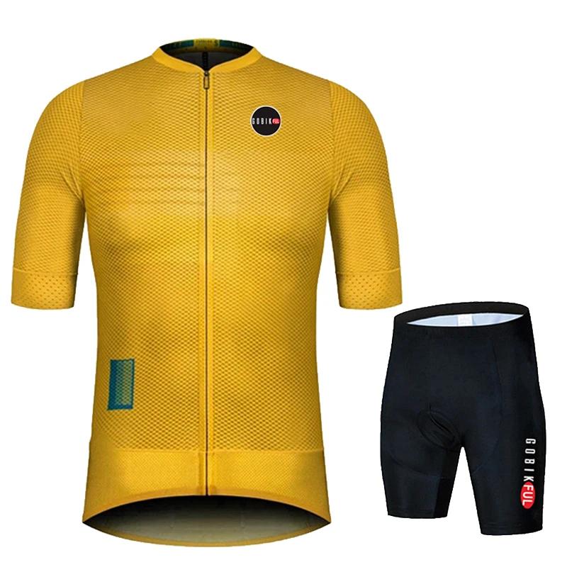 2026 Gobikful Set Maglia Ciclismo Uomo Abbigliamento Estivo Ciclismo Magliette Bici da Strada Completo Pantaloncini con Bretelle Bici MTB Ropa Ciclismo Maglia