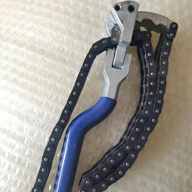 Cheie reglabilă tip lanț pentru filtru de ulei de motor - Instrument anti-alunecare pentru demontare și asamblare ușoară, Grilă de ulei, Universal