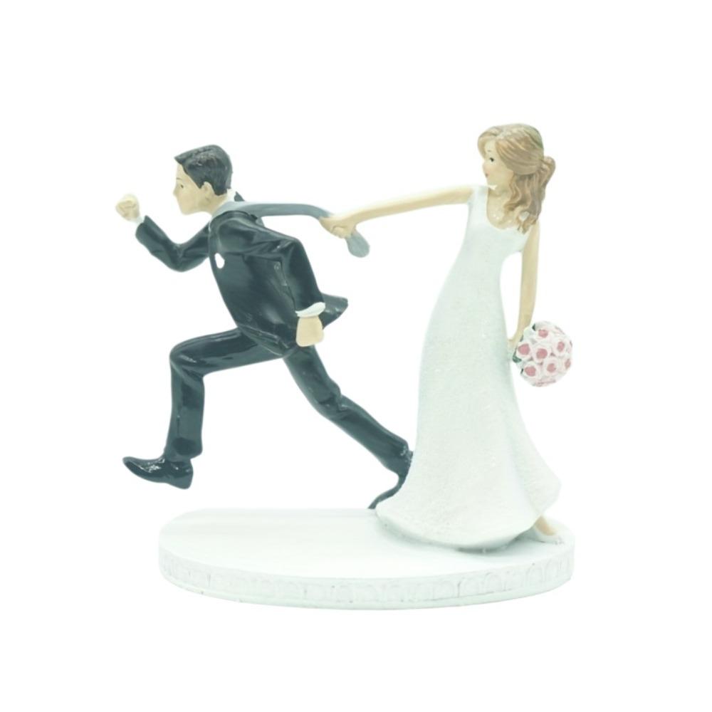 Statues Crafts Bride And Groom Sculpture Rustic Wedding Decor Black and White Design Bride And Groom Statues Resin