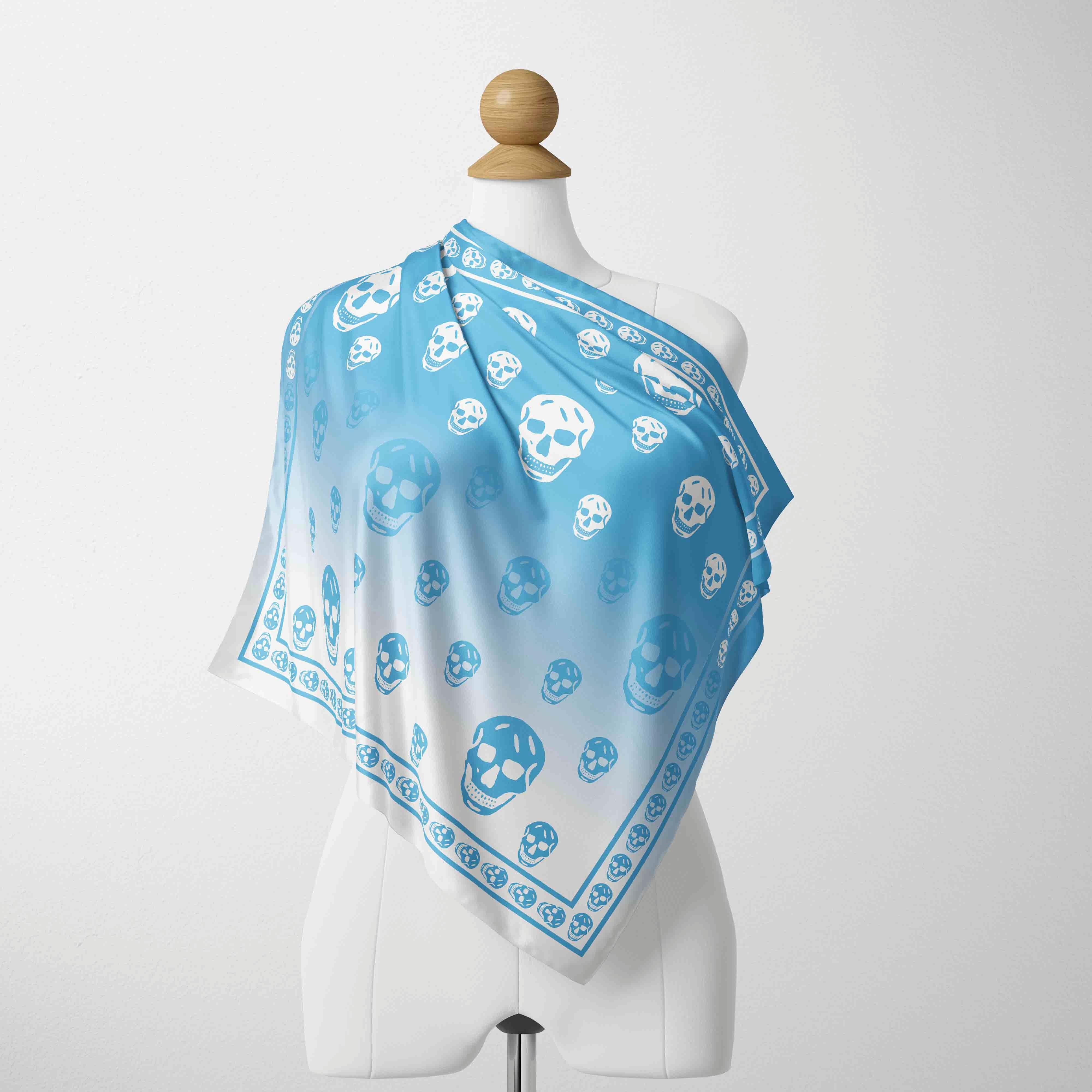 

70см Персонализированные Женские Шёлковые Сатиновые Шарфы для Волос Модный Квадратный Принтованный Платок на Голову Женские Аксессуары Дизайнерский Шарф 70CM 27inch