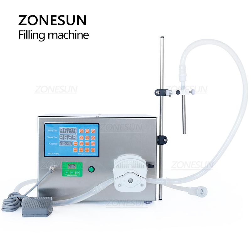 ZONESUN ZS-GEL80 Halbautomatische Peristaltikpumpe Waschmittel Augentropfer Gel Saft Dickflüssigkeit Abfüllmaschine