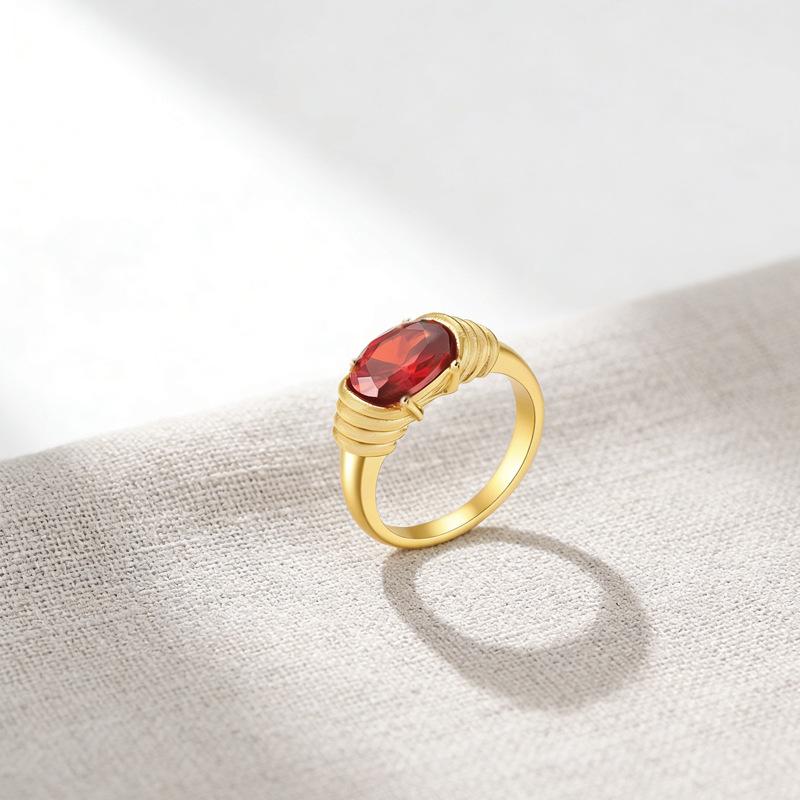 Wind Ring Winding Pattern Oval Ring Retro Ins Wind Niche