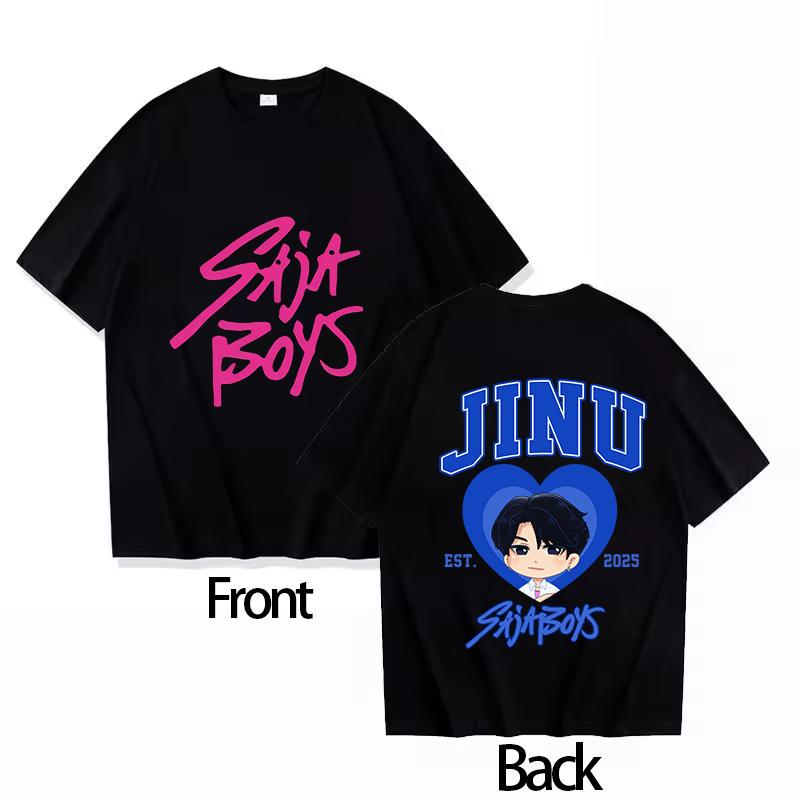 

Boys Girls T-shirt Hot KPOP Demon Hunter Tiger Derpy Parent-child Cotton Round Neck Girls Short-sleeved Comfortable Adult Top 150