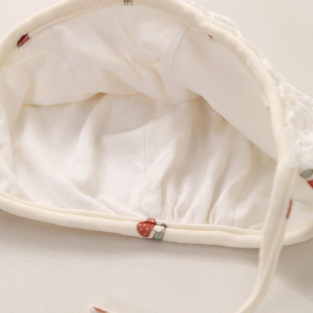 Windproof Newborn Baby Hat Lace Trim Mushroom Lace Hat Baby Earflap Hat  Newborn Photo Shoot Baby