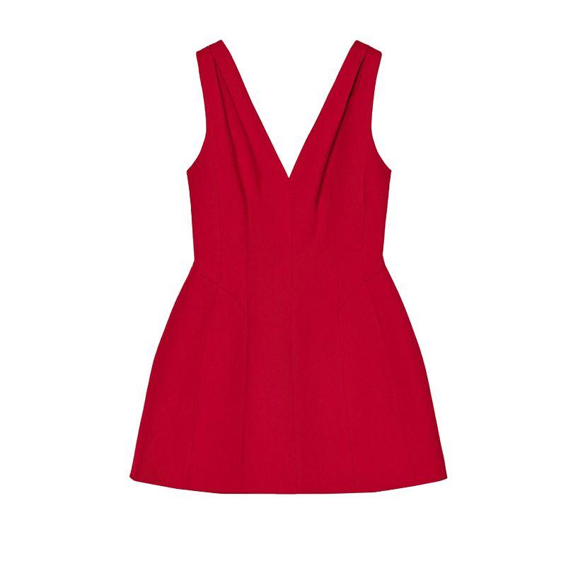 Spring New Women's Clothing French Style Socialite Style Loose Balloon Short Midi Skirt Dress 2065797