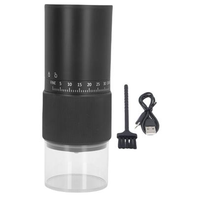 Portable Electric Coffee Grinder Adjustable USB Charging Ceramic Conical Burr Coffee Bean Grinder