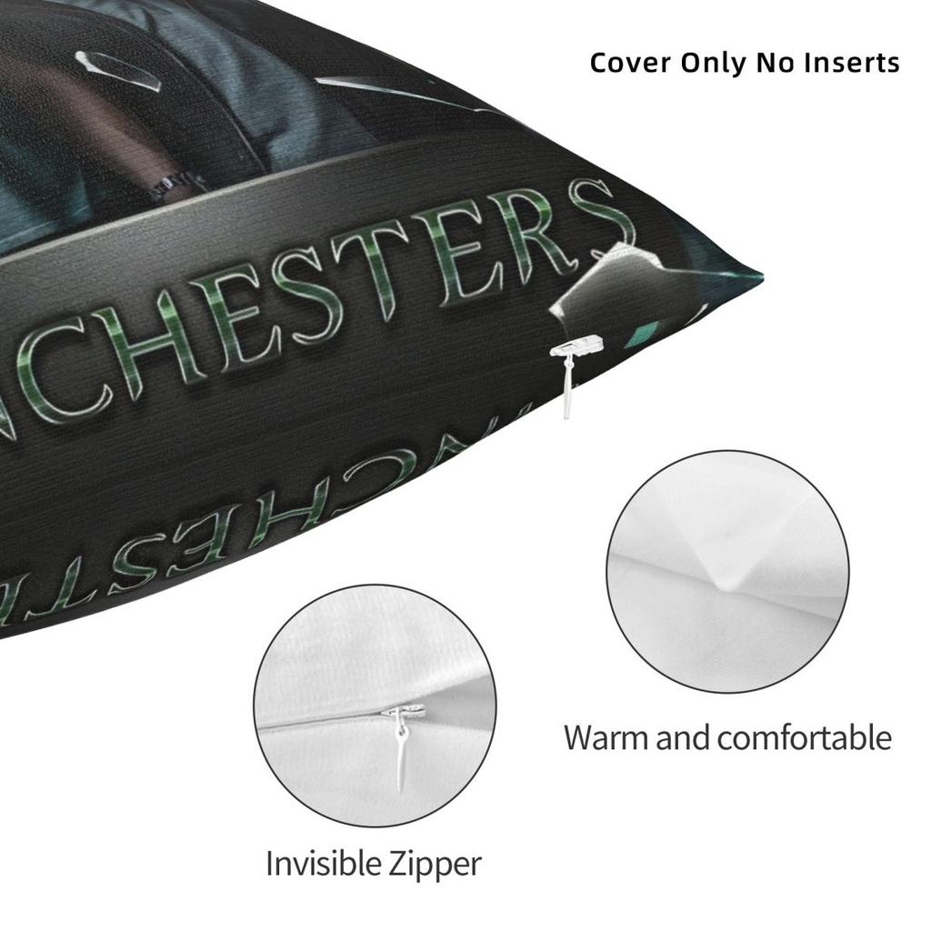 Dean Winchester Supernatural Television Pillow Cover Pillow Case Cushion Cover Retro Pillowcases For Sofa Bedroom Home Decor