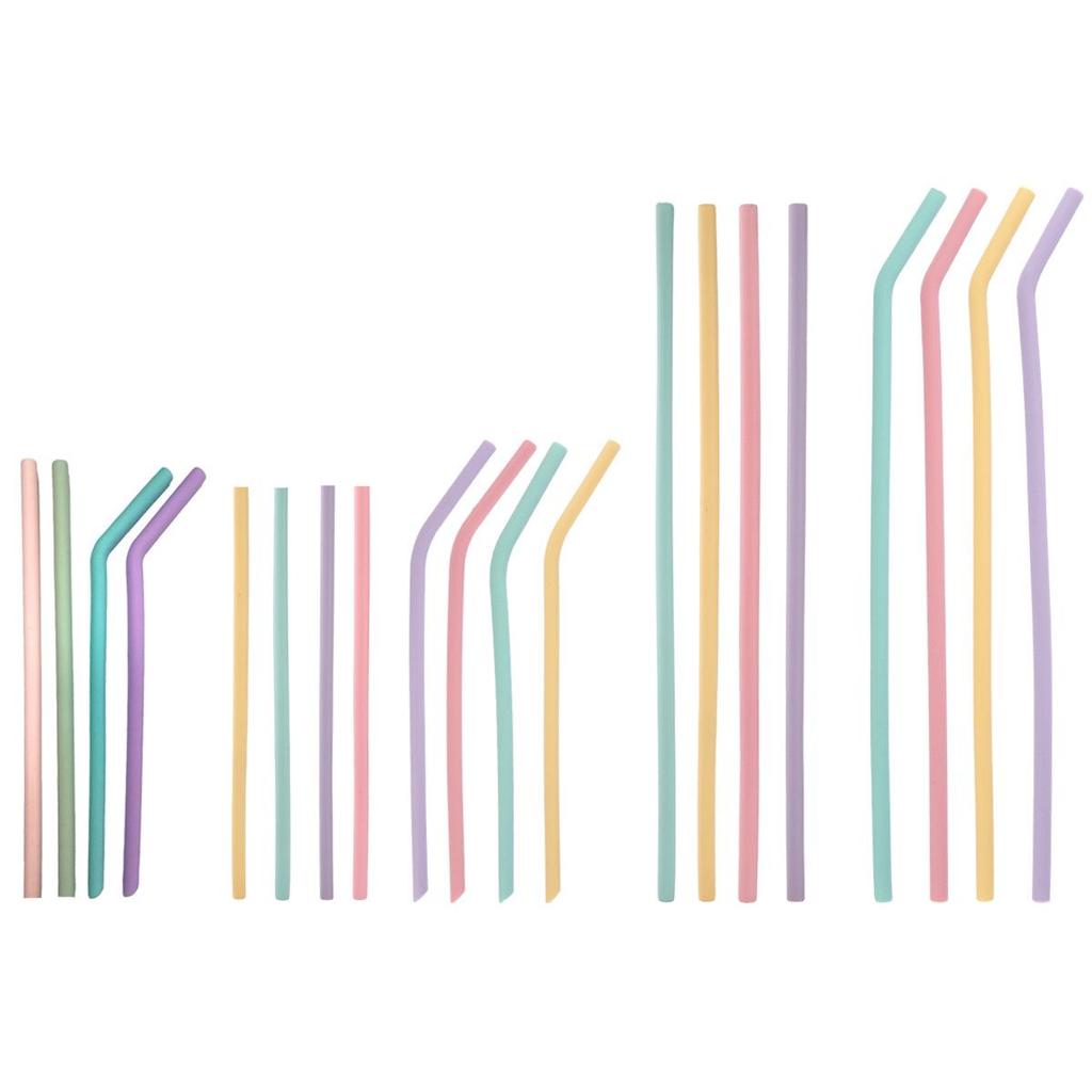 Portable Reusable Food-Grade Silicone Straw - High/Low Temp Resistant & Durable