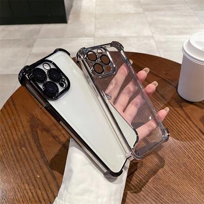 Für iPhone 13 Pro Max 15 14 12 11 X Xr Xs Se 8 7 Plus Überzug Silikon Soft Case Vier Ecken Anti-Schock 13pro 14pro 15pro Abdeckung