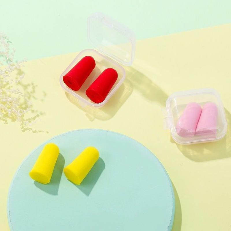 5/10Pairs Sponge Earplugs Random Mixed Color Box Packaged Comfortable Anti Noise Soft Foam Ear Protector Sleep Hotel Camping ZYF