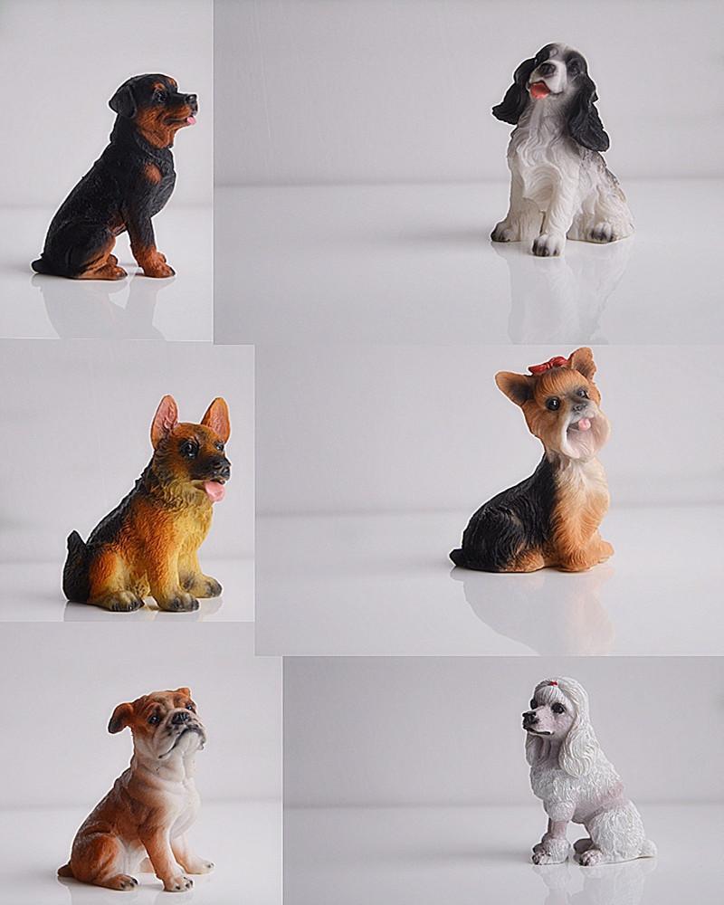 12 Pcs Miniature Dog Puppy Resin Craftwork Decorations Dollhouse Decoration Pet decorations