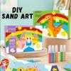 Educational Diy Sand Painting Kit—12 Colors For Kids' Art & Concentration