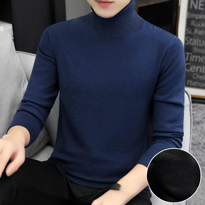 Herrenpullover mit Rundhalsausschnitt, Herbst/Winter, große Größe, lockerer Strickpullover, hält das Oberteil warm, dünner Abschnitt, lässig, schmale Unterseite, langärmeliges Strickhemd