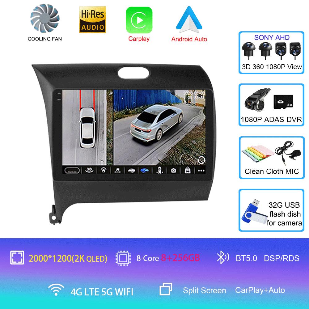 Android 14 Car Radio For Kia Cerato 3 2013 - 2017 Multimedia Player Video Stereo Navigation GPS No 2din 2 Din Dvd