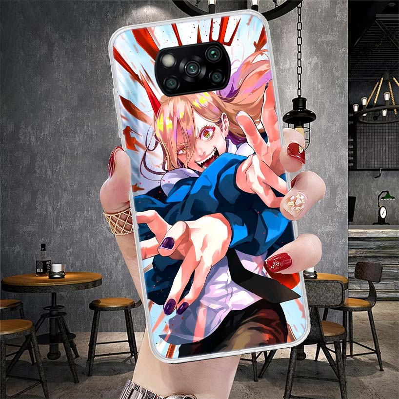 

C-Chainsaw Mans Power Soft Phone Case For Xiaomi Redmi 15C 15 13C 13 Poco X5 X6 X7 F7 Ultra M7 12C 12 10 10C 9C 9A 9T 9 Fundas P Xiaomi Poco X6