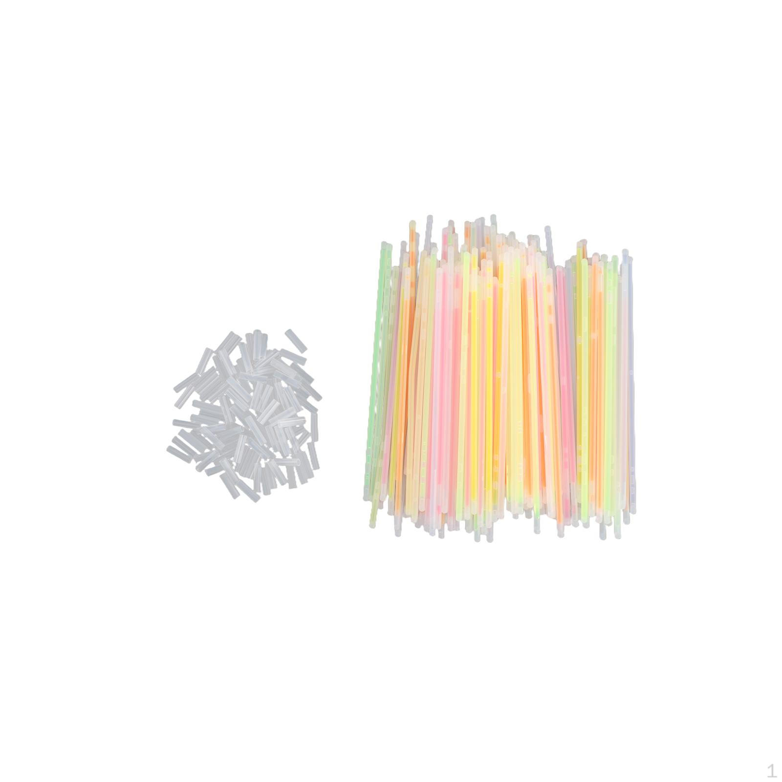 

100 шт. Яркие светящиеся палочки на Хэллоуин, неоновые браслеты, ожерелья, разноцветные для концерта 20cmx0.45cm