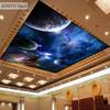 3D Photo Starry Sky Wallpaper Planet Universe Space Mural Living Room TV Wall Bedroom Ceiling Home Decoration KTV Bar Mural Sticker