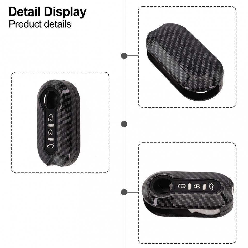 Dust Protection Carbon Key Case Key Cover Easy To Install