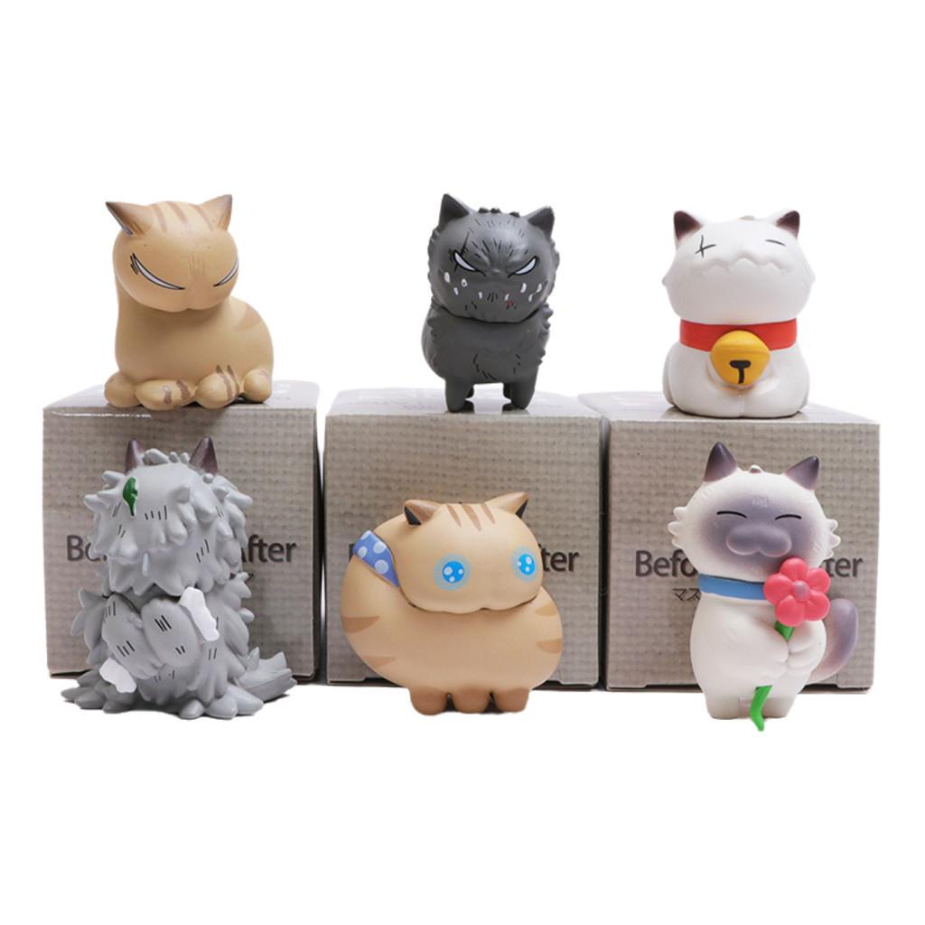Stray Stray Cat Blind Box Siamese Cat White Cat Toy Egg Model Decoration