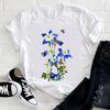Casual Flowers Forest Graphic Women's T-Shirt Summer Blouse Loose 90S Short Sleeve O-Neck Tees Ladies White Tops Female Clothing