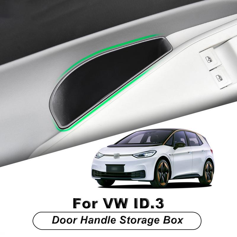 Car Door Handle Storage Box Accessories Car Door Holder Tray Organizer For Volkswagen VW ID.3 ID3 ID 3 Interior Accessories