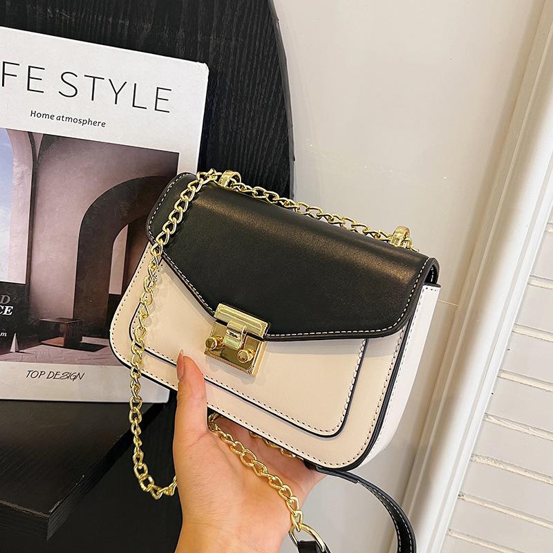 Premium Sense Small Bag Women's New Fashion Texture Women's Bag Versatile Chain Lock Single Shoulder Small Square Bag
