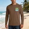 Herren 50+ Langarm Hawaii-T-Shirt mit Stoff, Atmungsaktiv, Lockerer Schnitt, für Sommerliche Outdoor-Freizeitaktivitäten