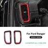 For Ford Ranger 2024 2025 LHD RHD Car Air Outlet Frames Carbon fiber pattern Interior Accessories