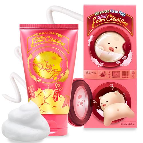 

[Elizavecca] Clean Piggy Pink Энергетическая пенка для умывания 120мл