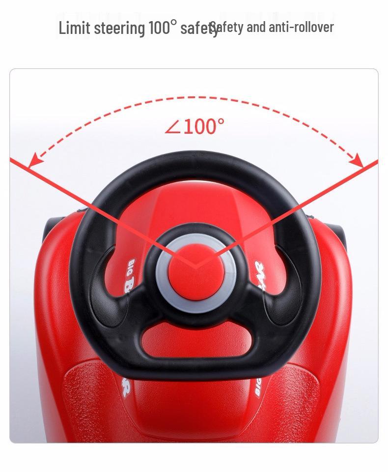 German BIG Bobby Car: New Generation Walker, Glider, Twist Car with Backrest and Sit-On Toy Accessories.