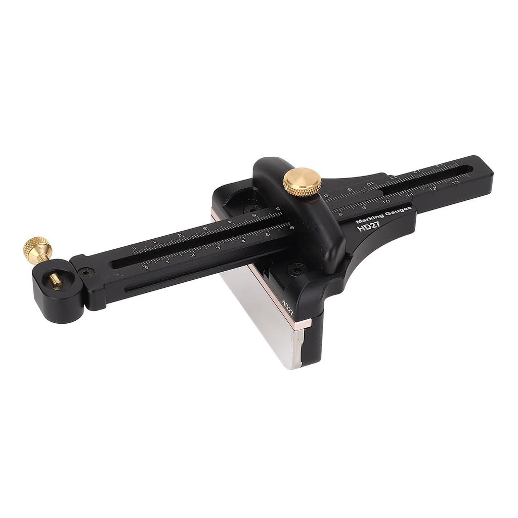 Woodworking Marking Gauge Metric Imperial Scale Aluminum Alloy Multifunctional Wood Scribe Tool