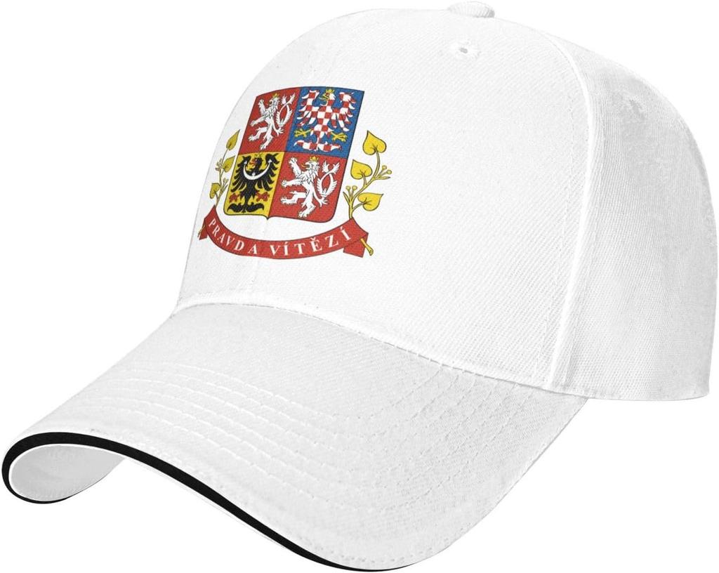 Czech Republic Coat Of Arms Baseball Cap Polyester Sun Protection Casual Adjustable Baseball Hat Unisex