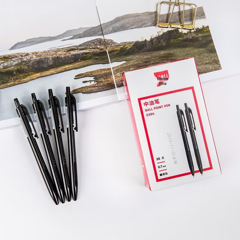 Deli 0.7mm Low Viscosity Side-Click Ballpoint Pen