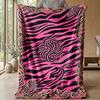 Pink Zebra Jungle Print 1 Theme blanket Lightweight Warm Flannel Blanket Decorative Throw Blanket for Home Decoration