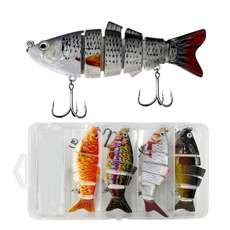 5 Pcs Multi Jointed Swimbait Fishing Lures Sea Fishing Tackle Roachs Lures