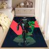Masked Warrior with Green Mist suitable as a non-slip mat for the living room or bedroom sofa