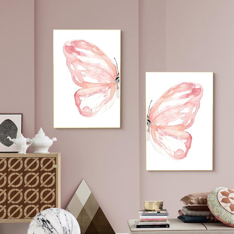 Black Little Girl Ballet Canvas Painting Butterfly Wing Wall Art Nordic Posters And Prints Wall Pictures Baby Kids Room Decor Unframed
