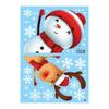 Weihnachtsgrenzüberschreitende statische Aufkleber: Geschenkanhänger mit Weihnachtsmann, Schneemann und Elch für Fenster