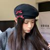 Sweet wind cute bow beret autumn and winter hat women's fashion versatile face little painter hat