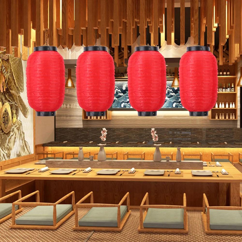 2 ks Japonská saténová látková lucerna Vodotěsná Dekorace na novoroční oslavu Dekorace sushi restaurace Rekvizity pro uspořádání scény