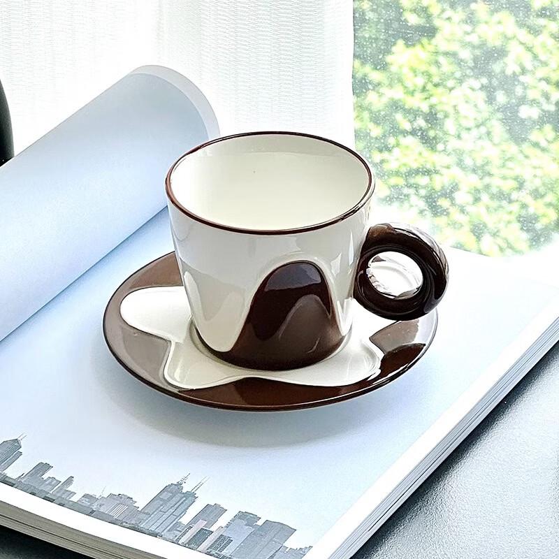 Wutuo Wave Pattern Ceramic Coffee Cup Set