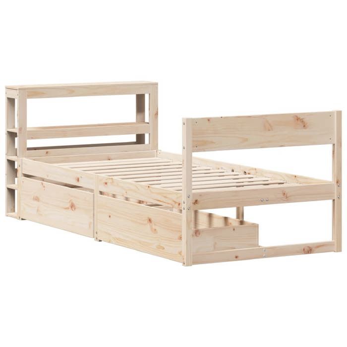 VidaXL Bed Frames Without Mattress 90x200 Cm Solid Pine Wood, Bedroom Furniture, Bed Base, Wooden Bed, Bed, Bed 3306390