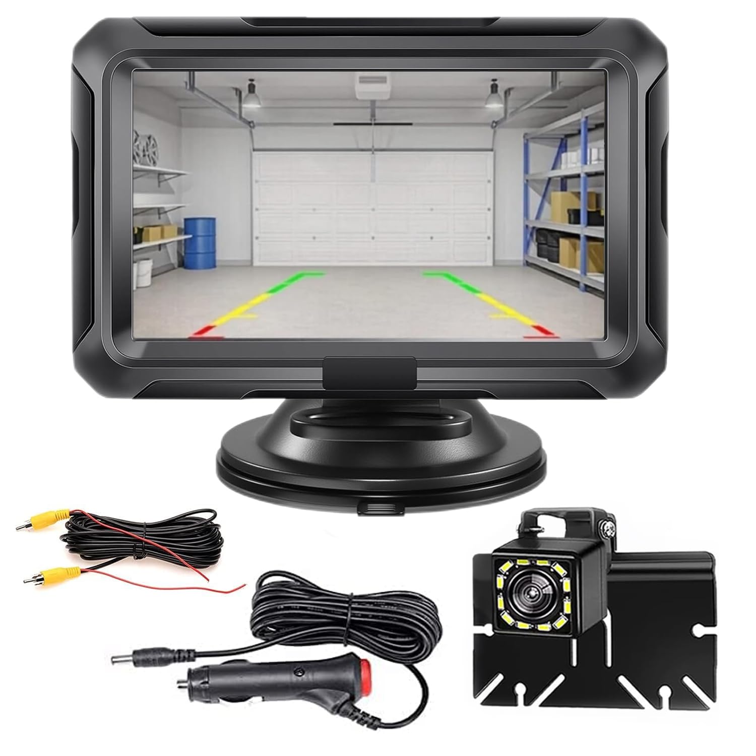 

Stynxro 4.3 Inch Rear Camera Monitor Set, 12 LED Lights, 140° Ultra Wide Angle,