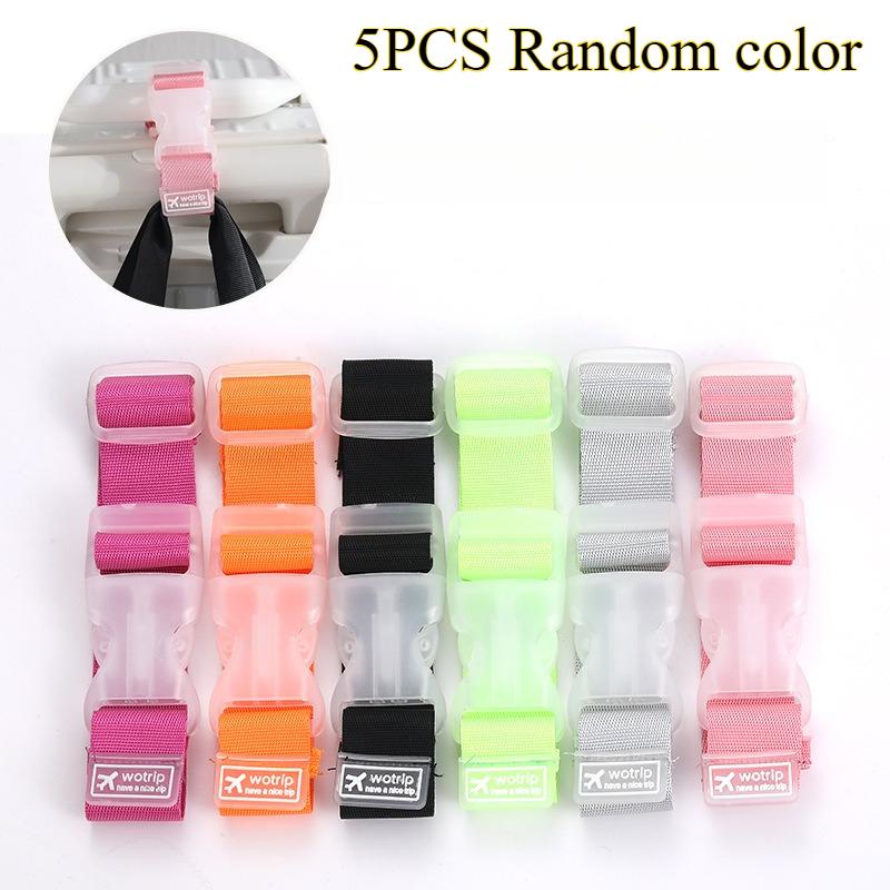 

5 ШТ. Разноцветные багажные ремни случайного цвета, дорожный портативный регулируемый ремень безопасности для багажа с пряжкой-защелкой, багаж для путешествий