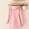 Cappotto di Cotone Slimming con Cappuccio in Eco-pelliccia Stile Europeo & Americano Autunno/Inverno 2025